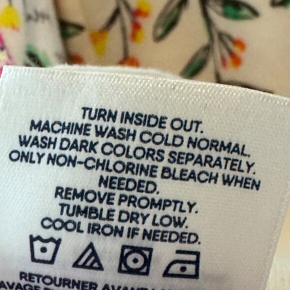 Lands' End Floral Hoodie size large - Picture 11 of 11